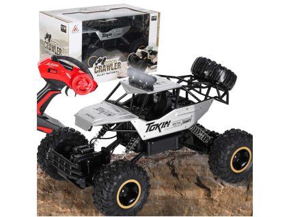 RC auto Rock Crawler 1:12 4WD stříbrné kovové