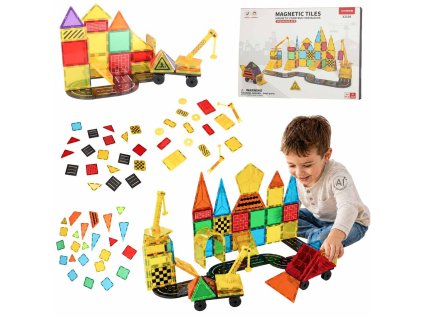 Stavebnice magnetická konstrukční 3D 90 dílků