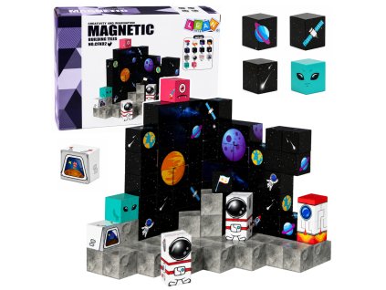 Magnetické kostky Vesmírné pixely 3D 100 dílků