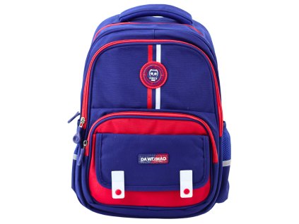 Školní modro-červený batoh s hrudním pásem 20 L 38 cm