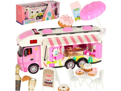 RC auto karavan 2,4 GHz světla růžové