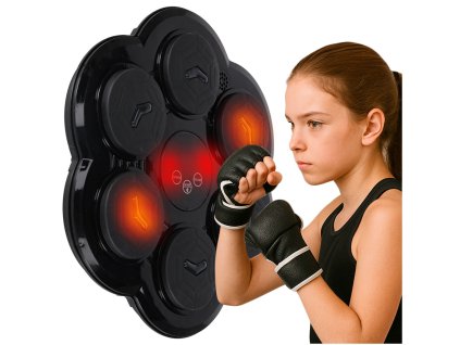 Tarcza bokserska treningowa na sciane trenazer muzyka LED USB rekawice 175399