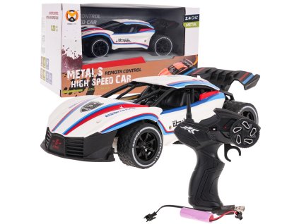 Kovové bílé RC auto Speed 1:20