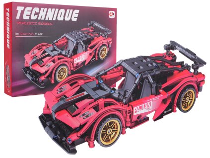Stavebnice červené sportovní auto 482 dílků