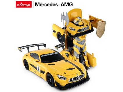 RC auto a robot 2v1 Mercedes-AMG GT3 1:14 RASTAR žluté