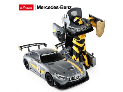 RC auto a robot 2v1 Mercedes-AMG GT3 1:14 šedé RASTAR