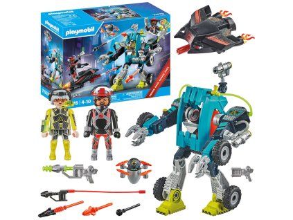 Stavebnice Playmobil 71578 Robot proti Kluzáku Sada 96 dílků