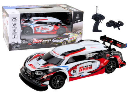 RC auto sportovní 1:16 Drift bílo-červené