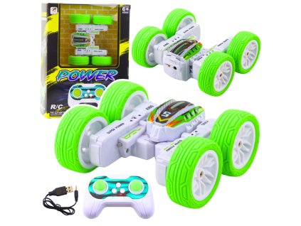 RC auto Terénní akrobatické dálkově ovládané 360° 1:32 Zelené