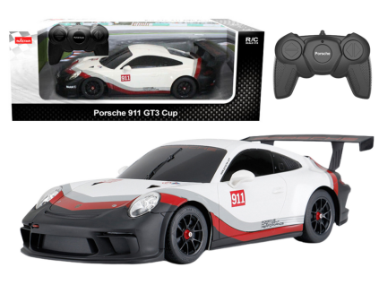RC auto Rastar Porsche 911 GT3 1:18 Bílo-šedé