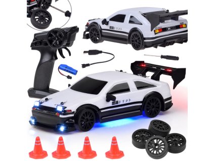 RC auto dálkově ovládané sportovní 4x4 s funkcí driftu bílé