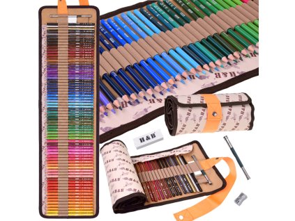 Pastelky profesionální umělecké H&B sada 72 ks s penálem