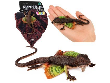 Gumová figurka ještěrka Agama blanitá roztažitelná 13 cm
