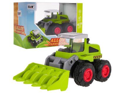 Kovový Buldozer pro děti 3+ Model 1:55 + Pohyblivá přední radlice