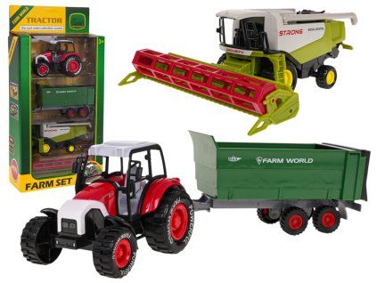 Sada zemědělských vozidel Traktor + Kombajn
