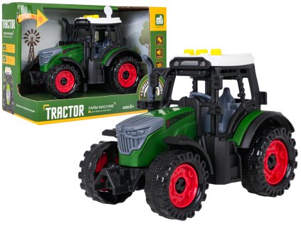 Traktor se světly a zvukem Tmavě zelený
