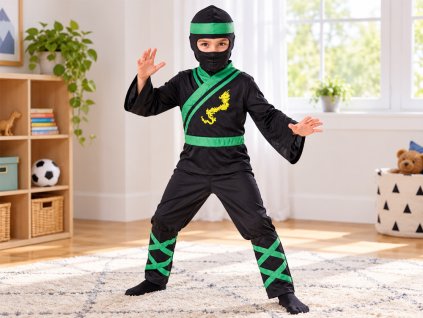 Karnevalový Halloweenský kostým NINJA velikost M 2
