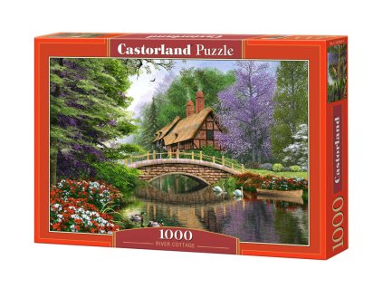 Puzzle Chalupa u řeky 1000 dílků