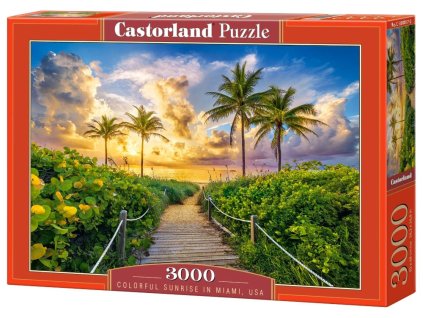 Puzzle Barevný východ slunce v Miami USA 3000 dílků