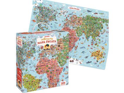 Puzzle CzuCzu Objevitelé Mapa světa 300 dílků + vzdělávací plakát
