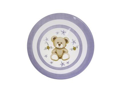 Dětská miska LUMINARC Medvídek 16.5 cm fialová