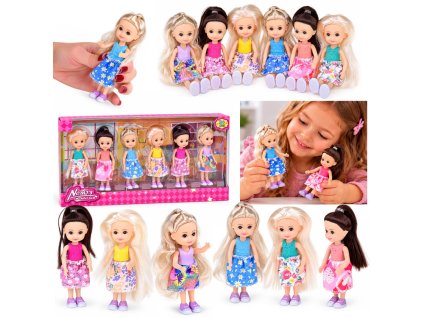Sada mini panenek 12 cm 6 ks