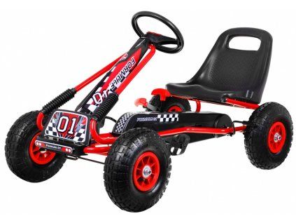 Šlapací čtyřkolka Go-Kart červená