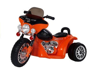 Dětská elektrická motorka Harley 6V oranžová