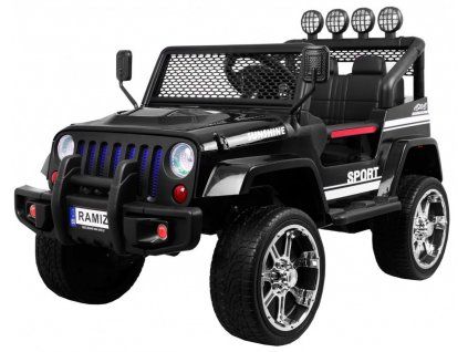 Ramiz Jeep Raptor 4x4, kožená sedačka, 2 místné černé
