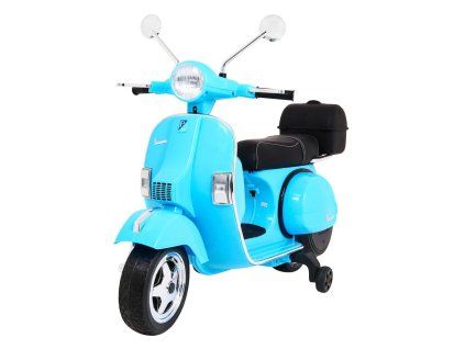 Dětská elektrická motorka Vespa modrá 1