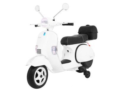 Dětská elektrická motorka Vespa bílá