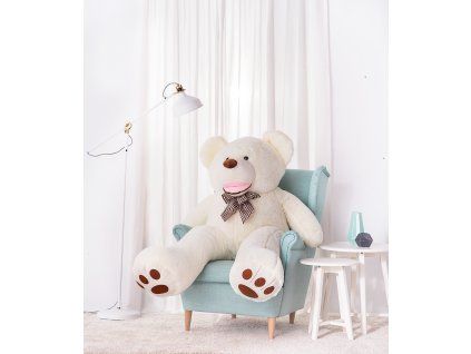 Velký medvěd XXL plyšák 160 cm bílý