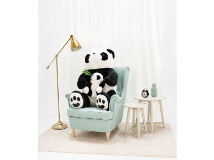 Plyšová panda s miminkem 100 cm