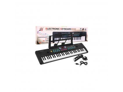 Dětský keyboard s mikrofonem černý