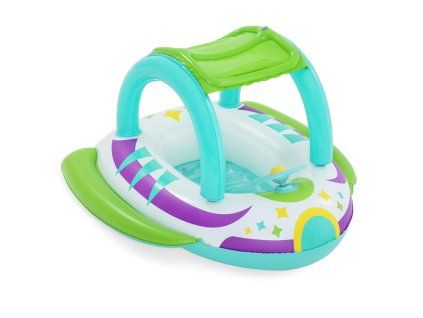 Nafukovací dětský člun se stříškou 107 x 112 cm BESTWAY