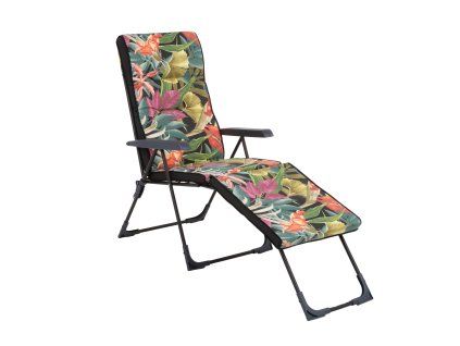 Polohovací zahradní lehátko/křeslo Santander 2v1 Black Edition L150-23IB PATIO
