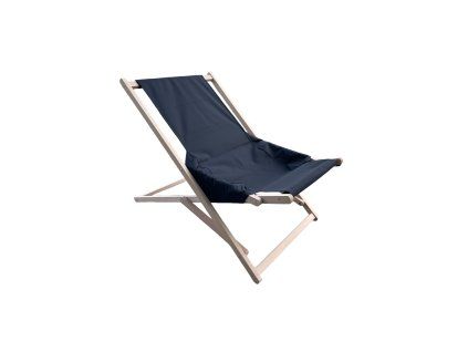 Černé dřevěné zahradní polohovací lehátko Komfort PATIO