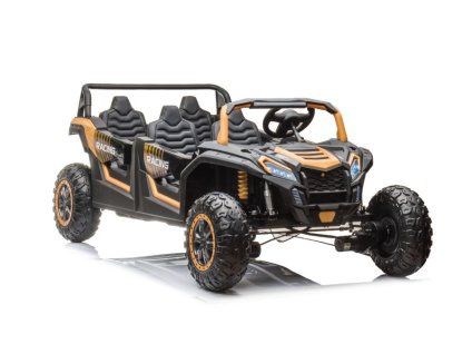 Elektrické autíčko Buggy UTV čtyřmístné 24V nafukovací kola zlatá