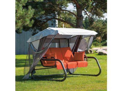 Zahradní houpačka Venezia s moskytiérou D001-04PB PATIO + 2 polštářky GRATIS