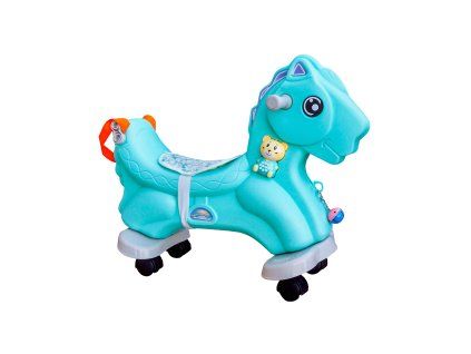 Aga4Kids Plastový houpací koník 2v1 DS3802 Modrý