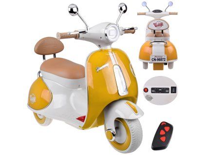 Dětská elektrická motorka VESPA klasická oranžová