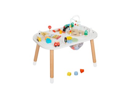 Aga4Kids Dětský montessori stůl s aktivitami a vláčkodráhou