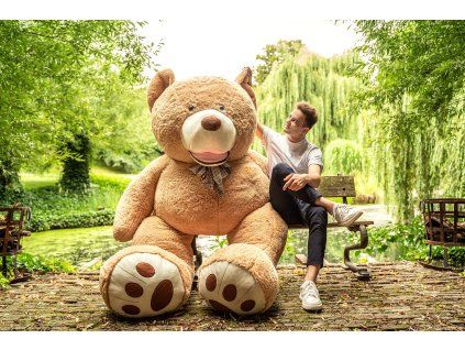 Plyšový medvěd Amigo 350 cm světle hnědý