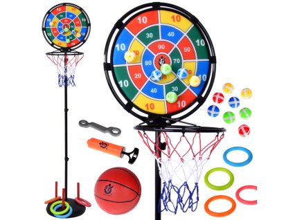 Sportovní sada 3v1 Basketbalový stojan + příslušenství