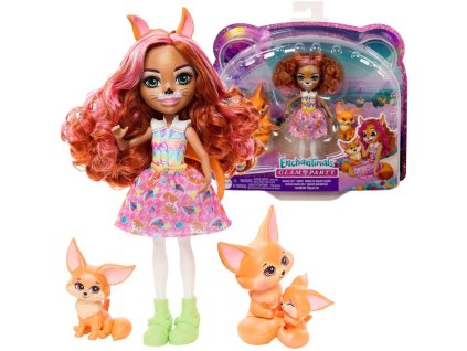 Panenka Enchantimals Filigree Fox sada liščí rodinka Perk