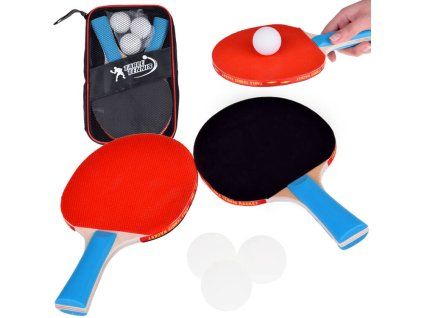 Dřevěné PÁLKY na stolní tenis + 3 míčky