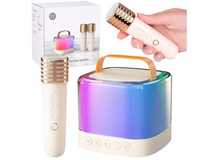KARAOKE SET Bluetooth reproduktor + bezdrátový mikrofon x2