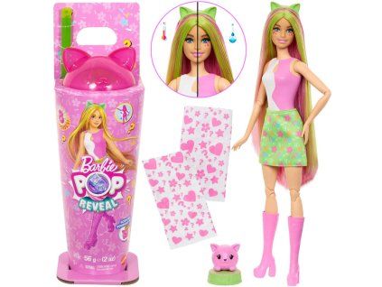 Panenka Mattel Barbie Pop Reveal Shake + kočka a doplňky
