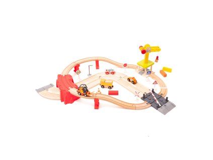 Aga4Kids Dřevěná vláčkodráha 32 dílů DS5643
