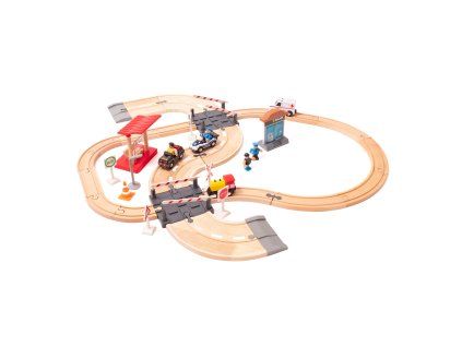 Aga4Kids Dřevěná vláčkodráha 30 dílů DS5644